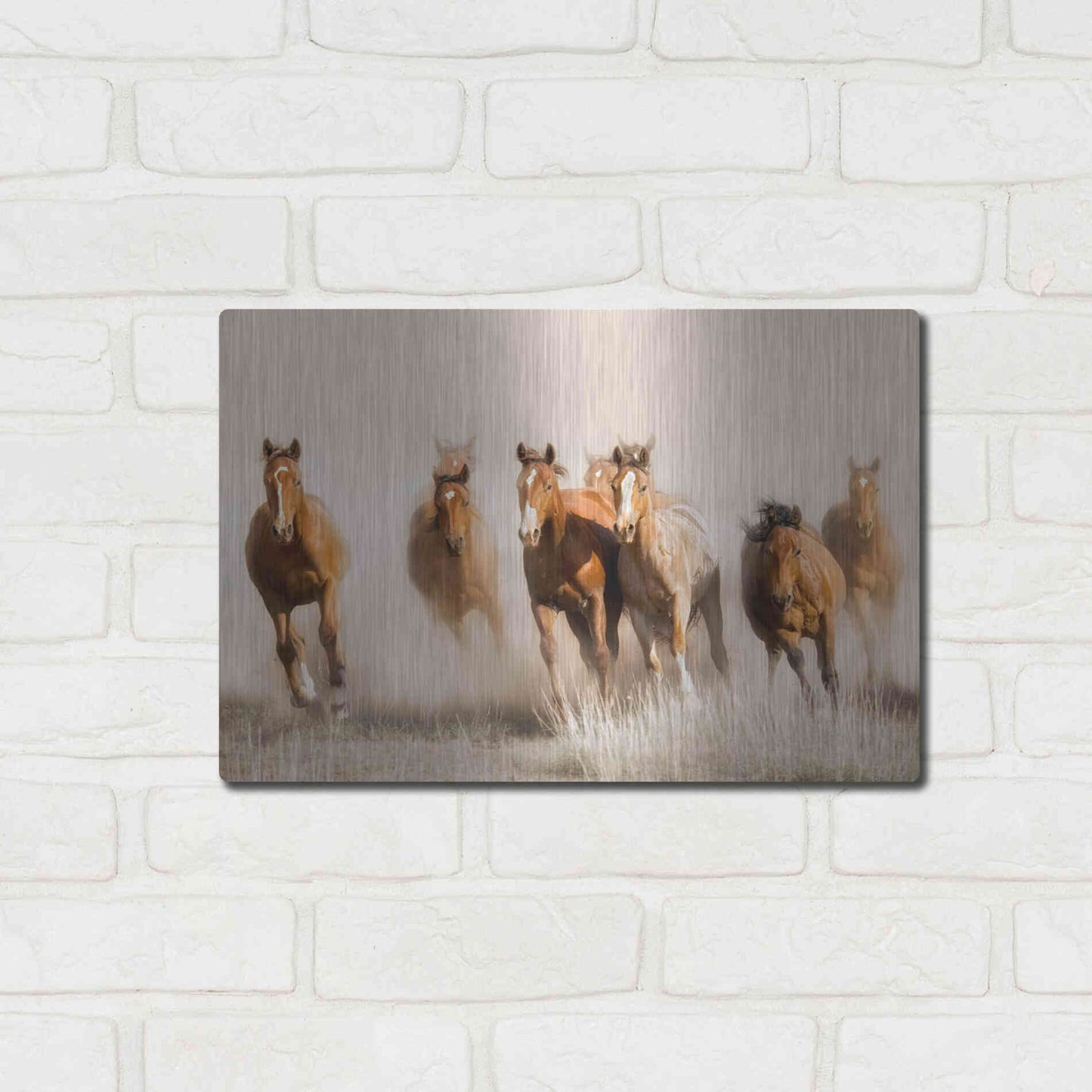 Luxe Metal Art 'Outlaws' by Lisa Dearing, Metal Wall Art,16x12