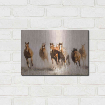 Luxe Metal Art 'Outlaws' by Lisa Dearing, Metal Wall Art,16x12