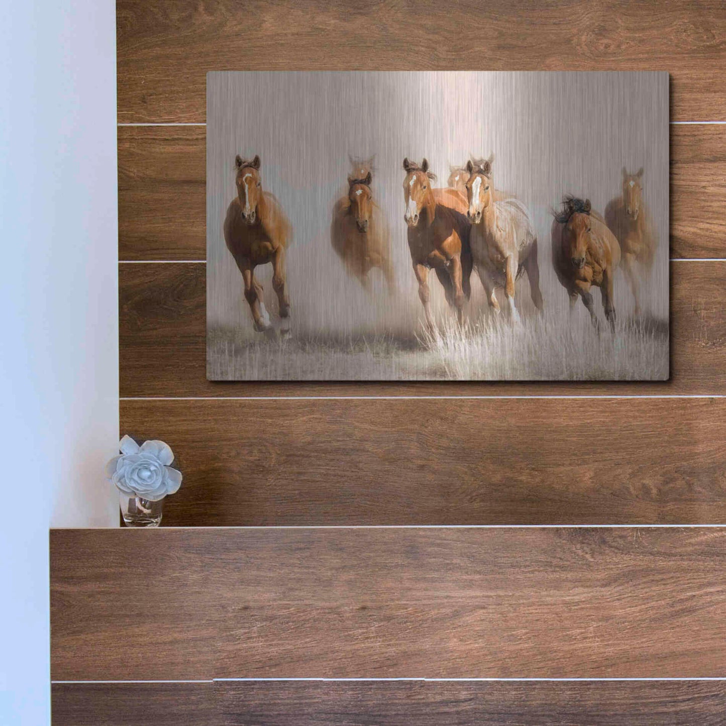 Luxe Metal Art 'Outlaws' by Lisa Dearing, Metal Wall Art,16x12
