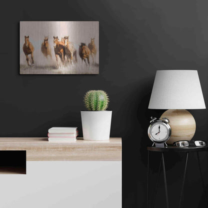 Luxe Metal Art 'Outlaws' by Lisa Dearing, Metal Wall Art,24x16