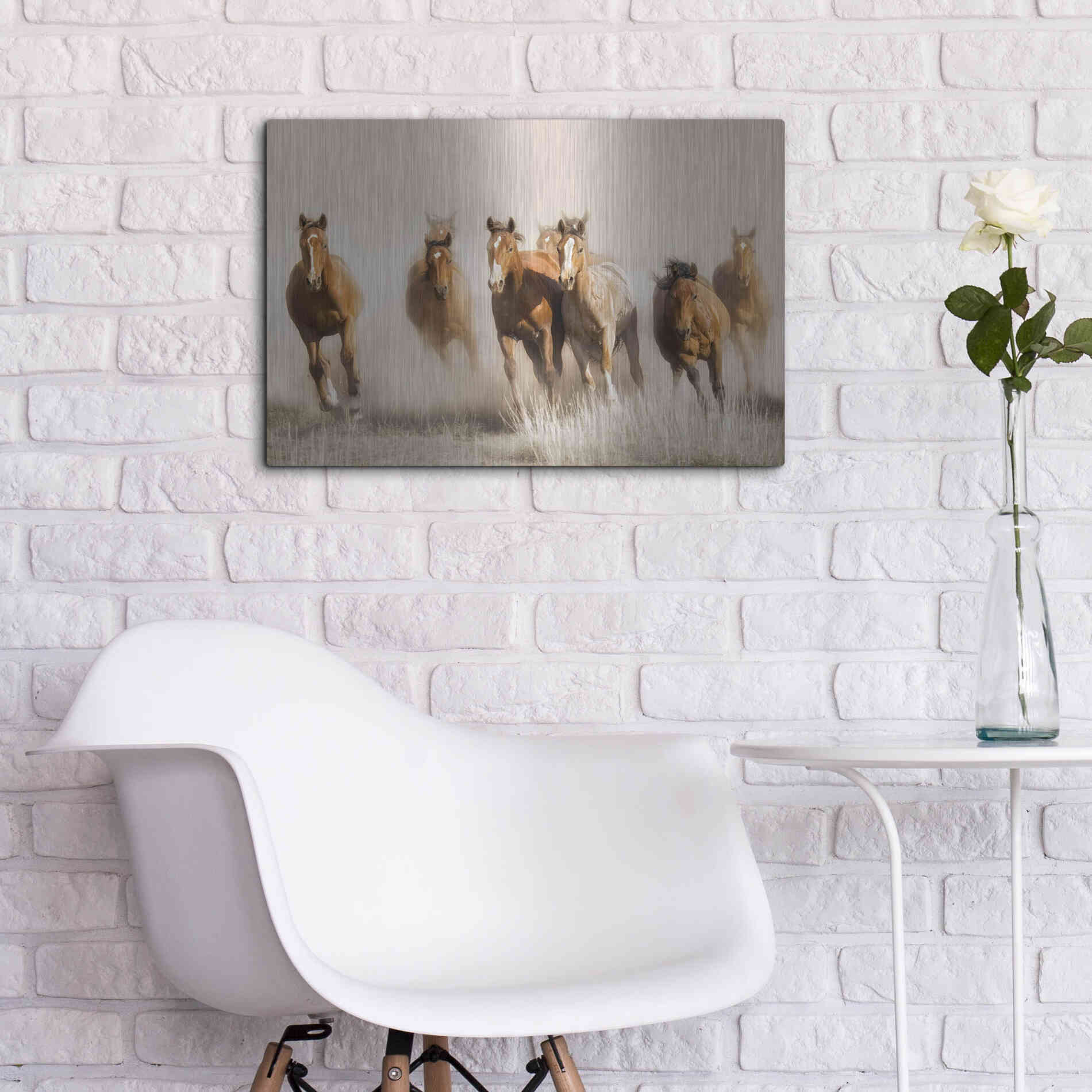 Luxe Metal Art 'Outlaws' by Lisa Dearing, Metal Wall Art,24x16