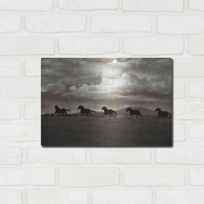 Luxe Metal Art 'Racing the Clouds' by Lisa Dearing, Metal Wall Art,16x12