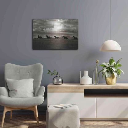 Luxe Metal Art 'Racing the Clouds' by Lisa Dearing, Metal Wall Art,24x16