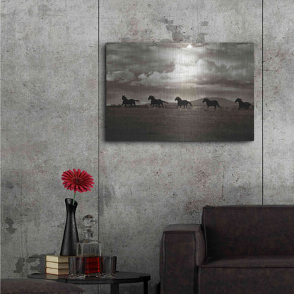 Luxe Metal Art 'Racing the Clouds' by Lisa Dearing, Metal Wall Art,36x24