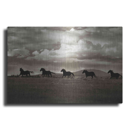 Luxe Metal Art 'Racing the Clouds' by Lisa Dearing, Metal Wall Art