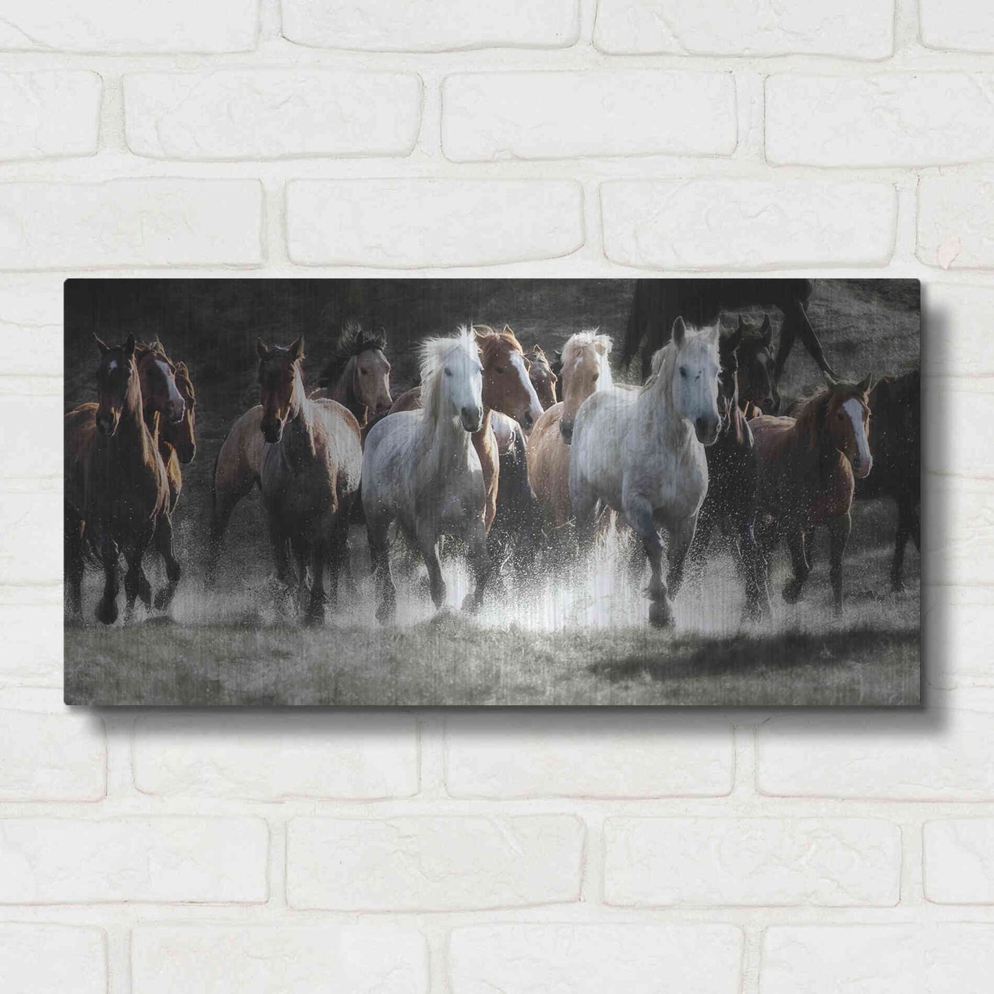 Luxe Metal Art 'Renegades' by Lisa Dearing, Metal Wall Art,24x12