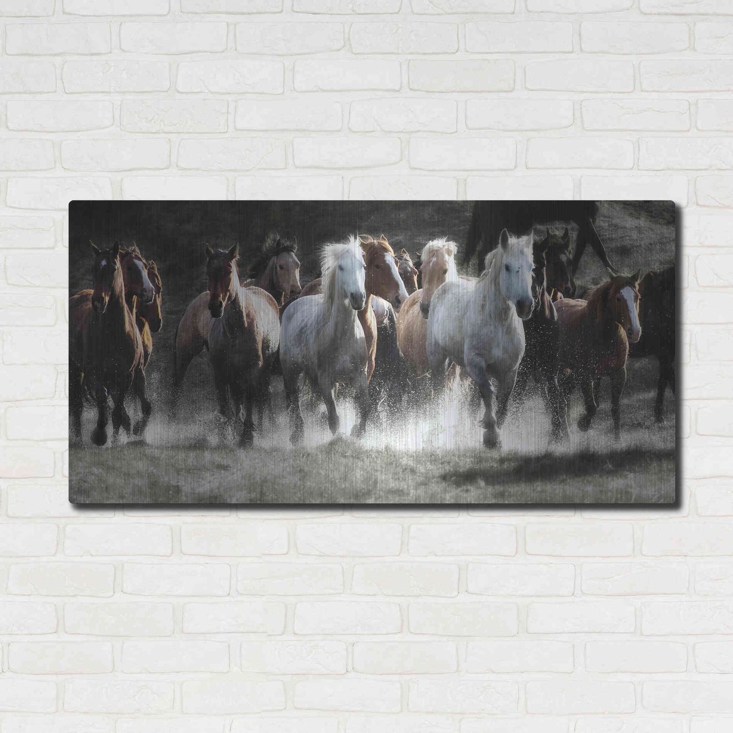 Luxe Metal Art 'Renegades' by Lisa Dearing, Metal Wall Art,48x24