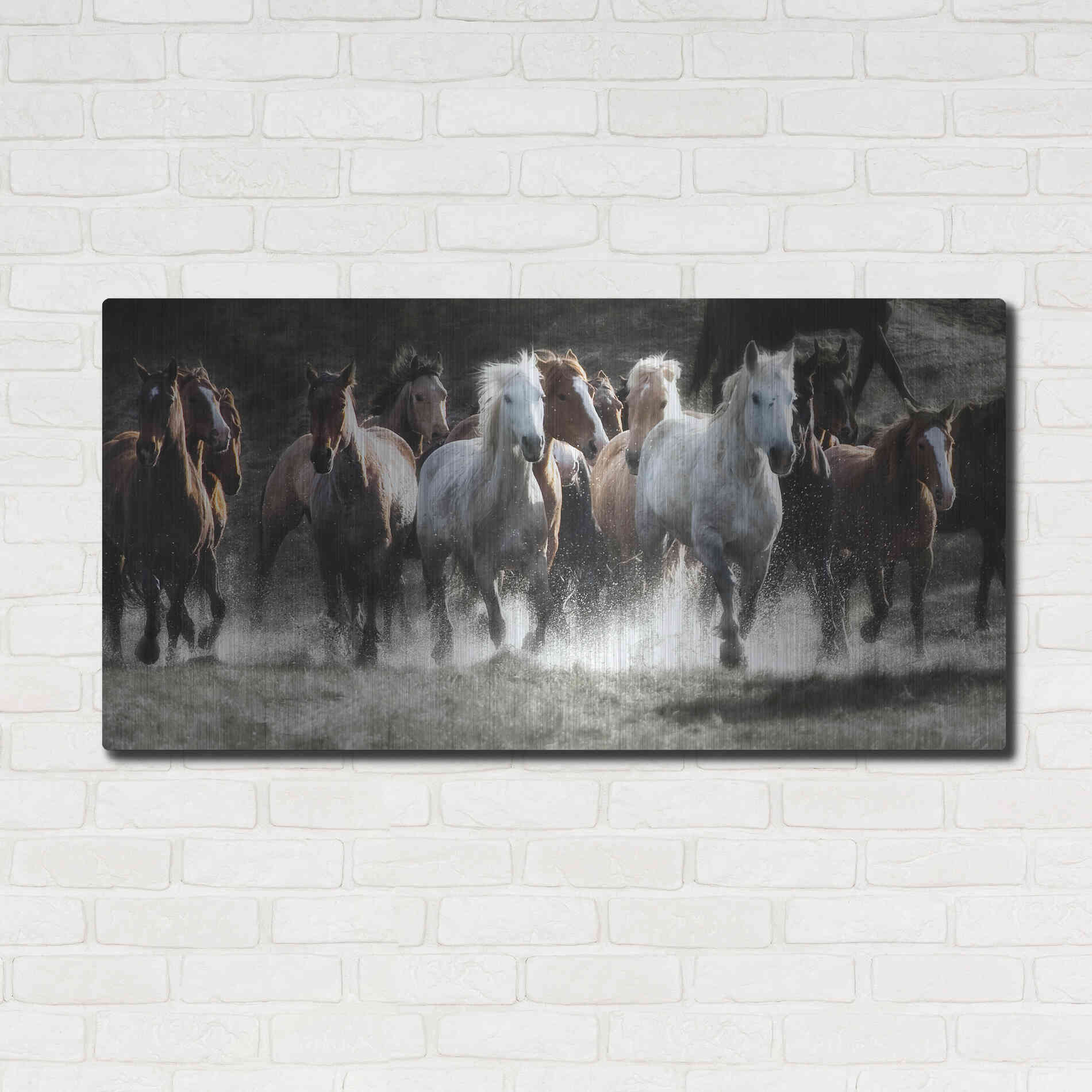 Luxe Metal Art 'Renegades' by Lisa Dearing, Metal Wall Art,48x24