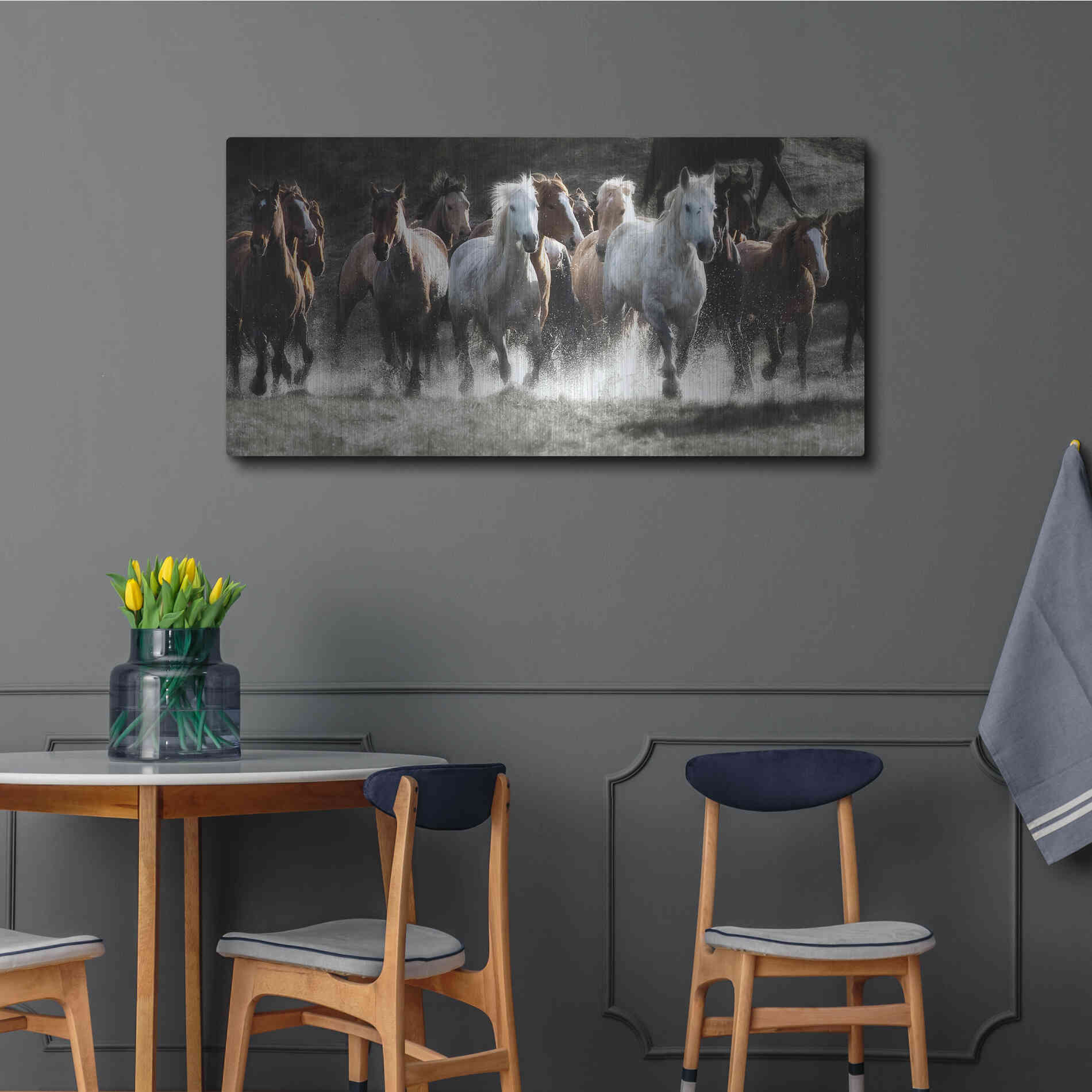 Luxe Metal Art 'Renegades' by Lisa Dearing, Metal Wall Art,48x24