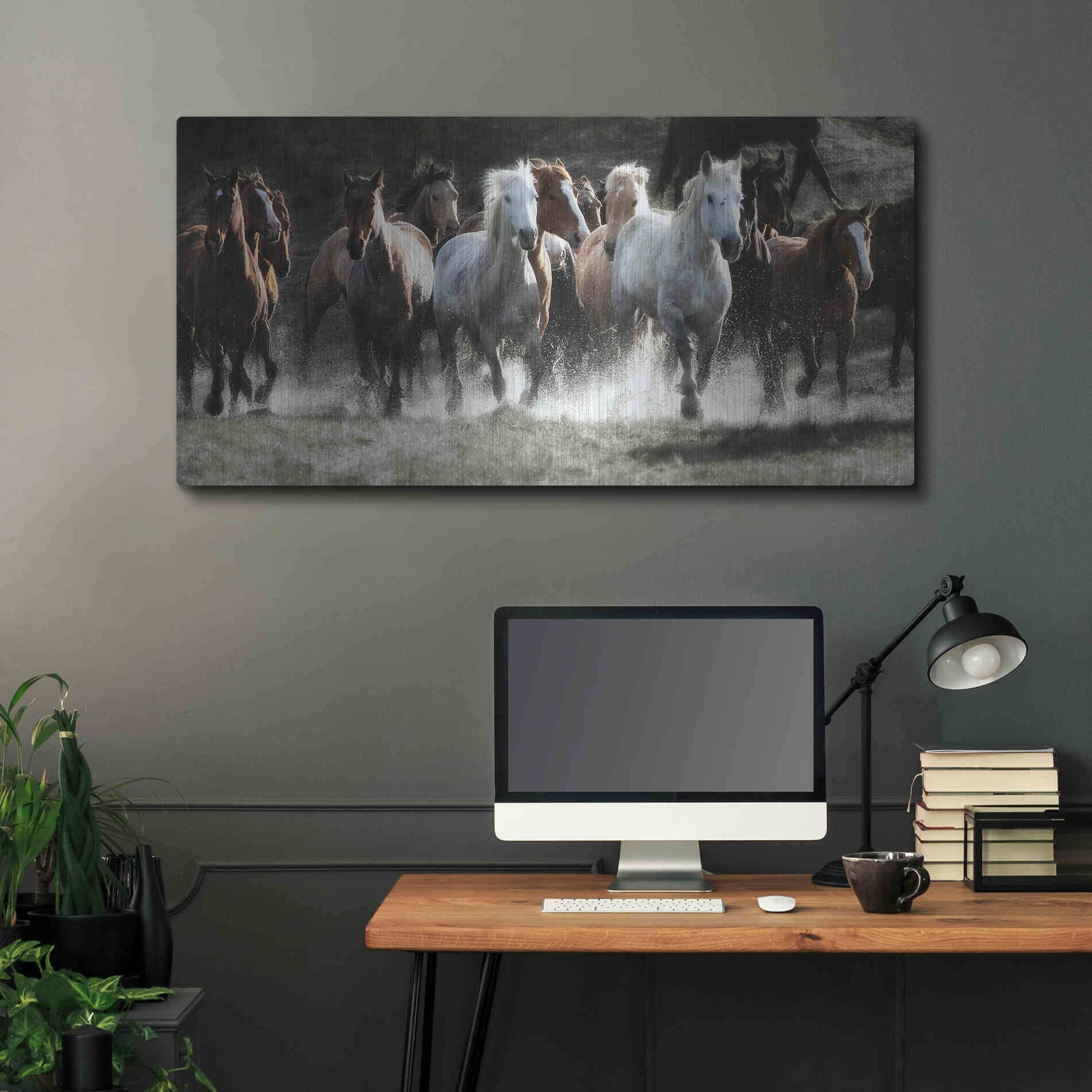 Luxe Metal Art 'Renegades' by Lisa Dearing, Metal Wall Art,48x24
