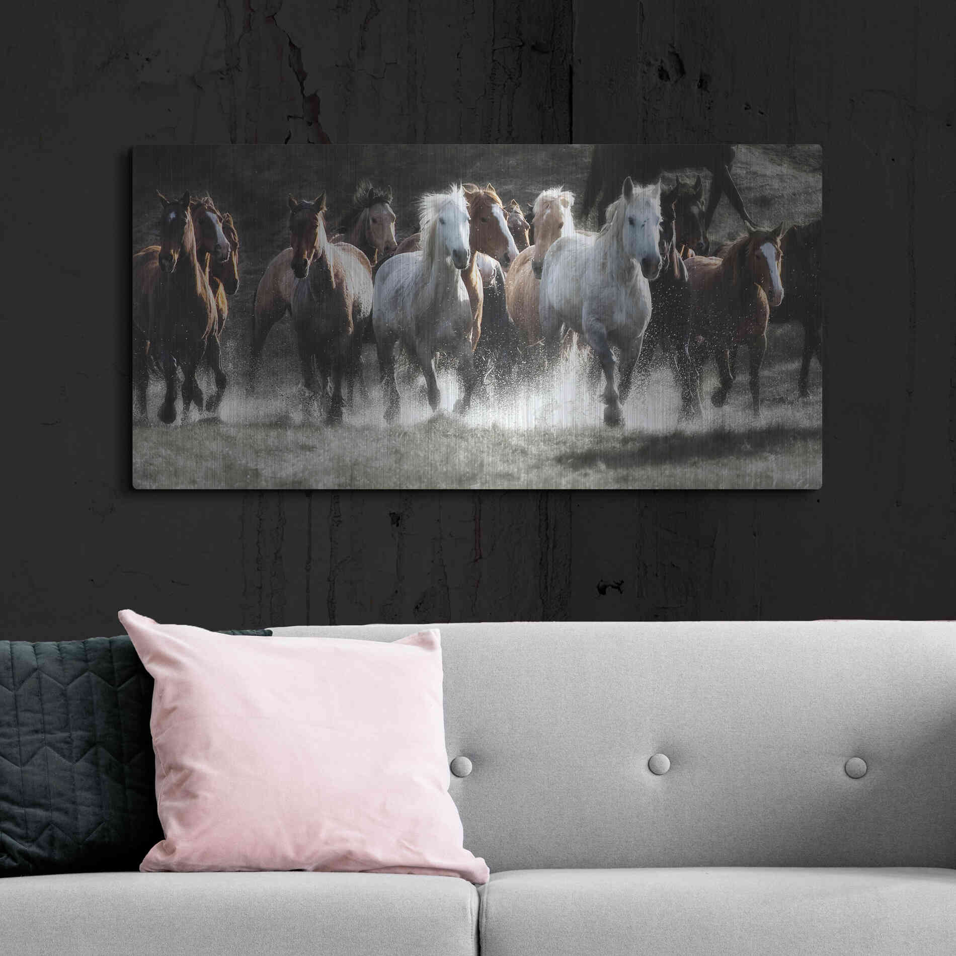 Luxe Metal Art 'Renegades' by Lisa Dearing, Metal Wall Art,48x24