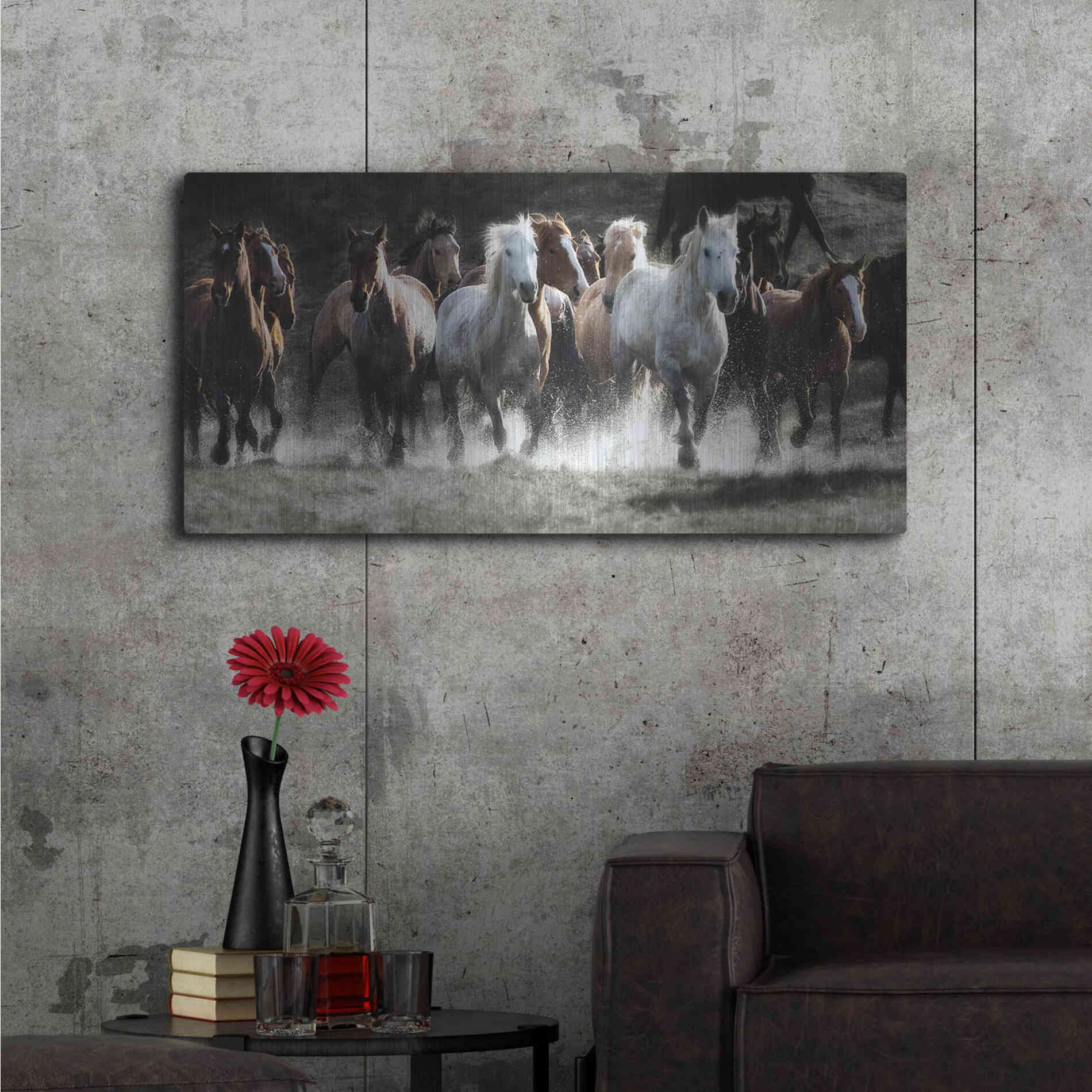 Luxe Metal Art 'Renegades' by Lisa Dearing, Metal Wall Art,48x24
