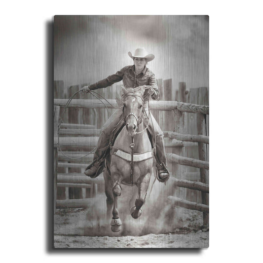 Luxe Metal Art 'Ride ‘Em Cowgirl' by Lisa Dearing, Metal Wall Art