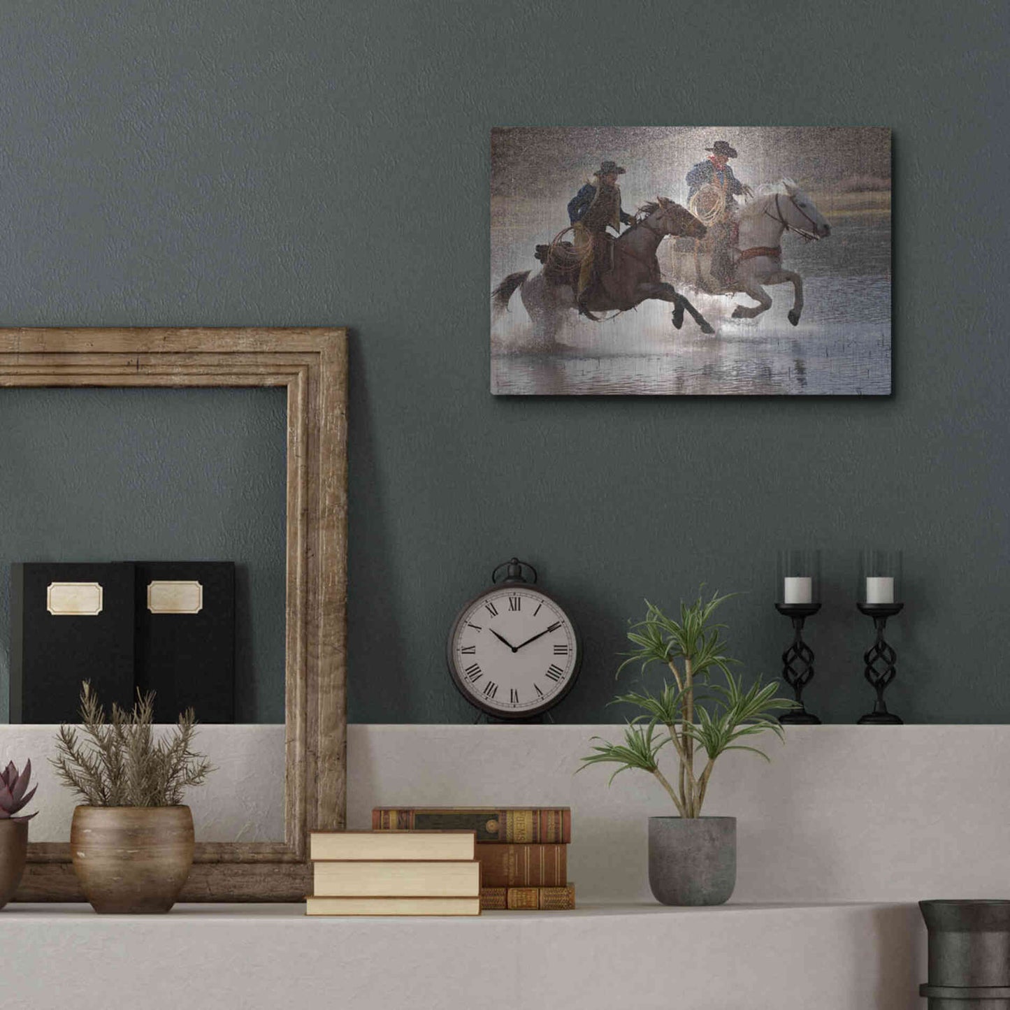 Luxe Metal Art 'Splash Dance' by Lisa Dearing, Metal Wall Art,16x12
