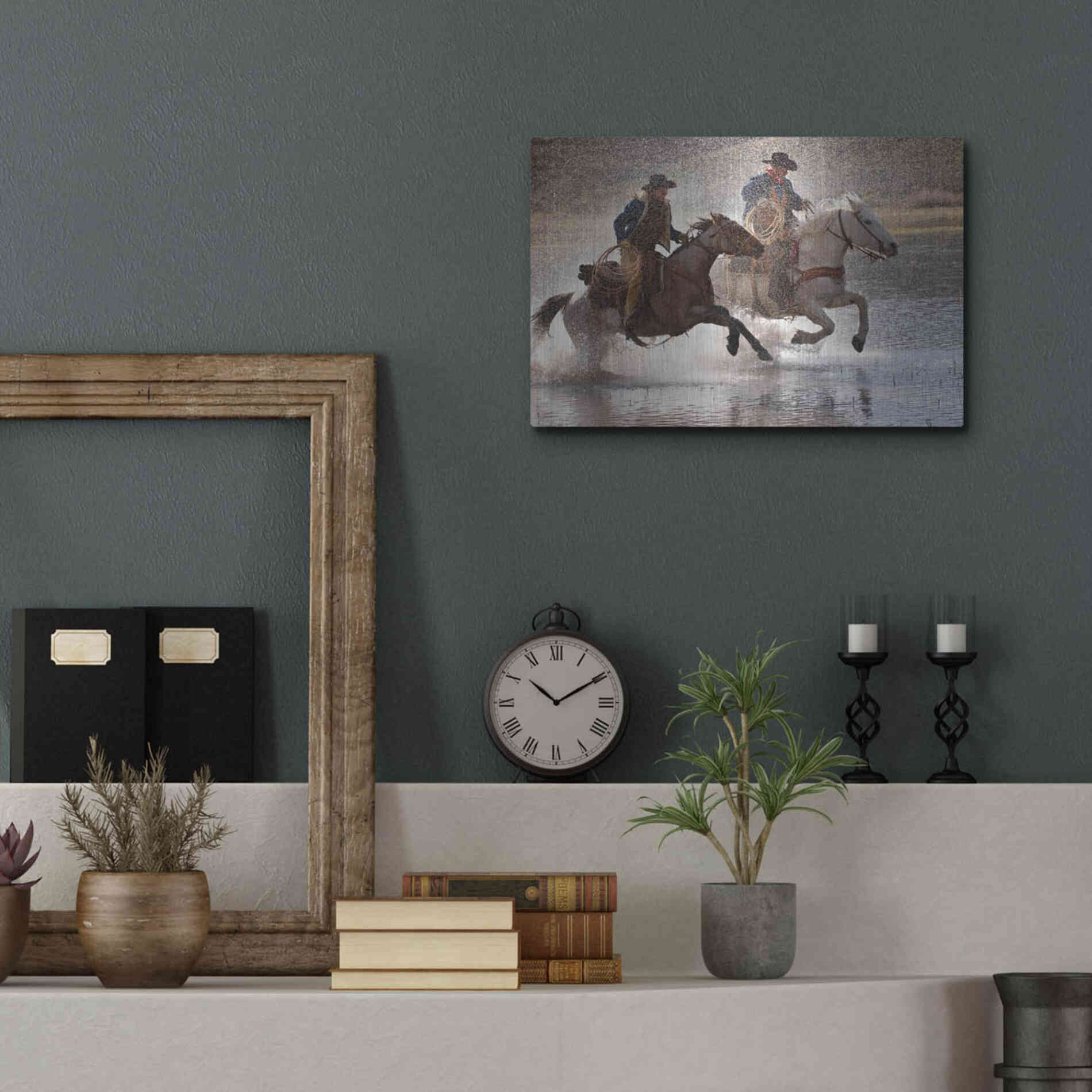 Luxe Metal Art 'Splash Dance' by Lisa Dearing, Metal Wall Art,16x12
