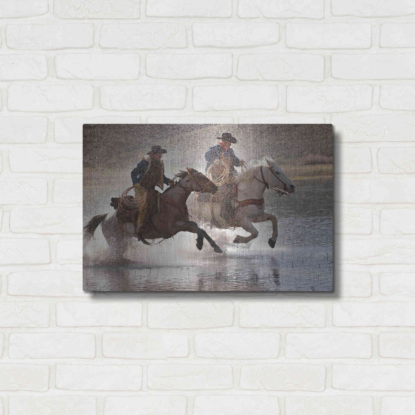 Luxe Metal Art 'Splash Dance' by Lisa Dearing, Metal Wall Art,24x16