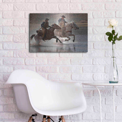 Luxe Metal Art 'Splash Dance' by Lisa Dearing, Metal Wall Art,24x16