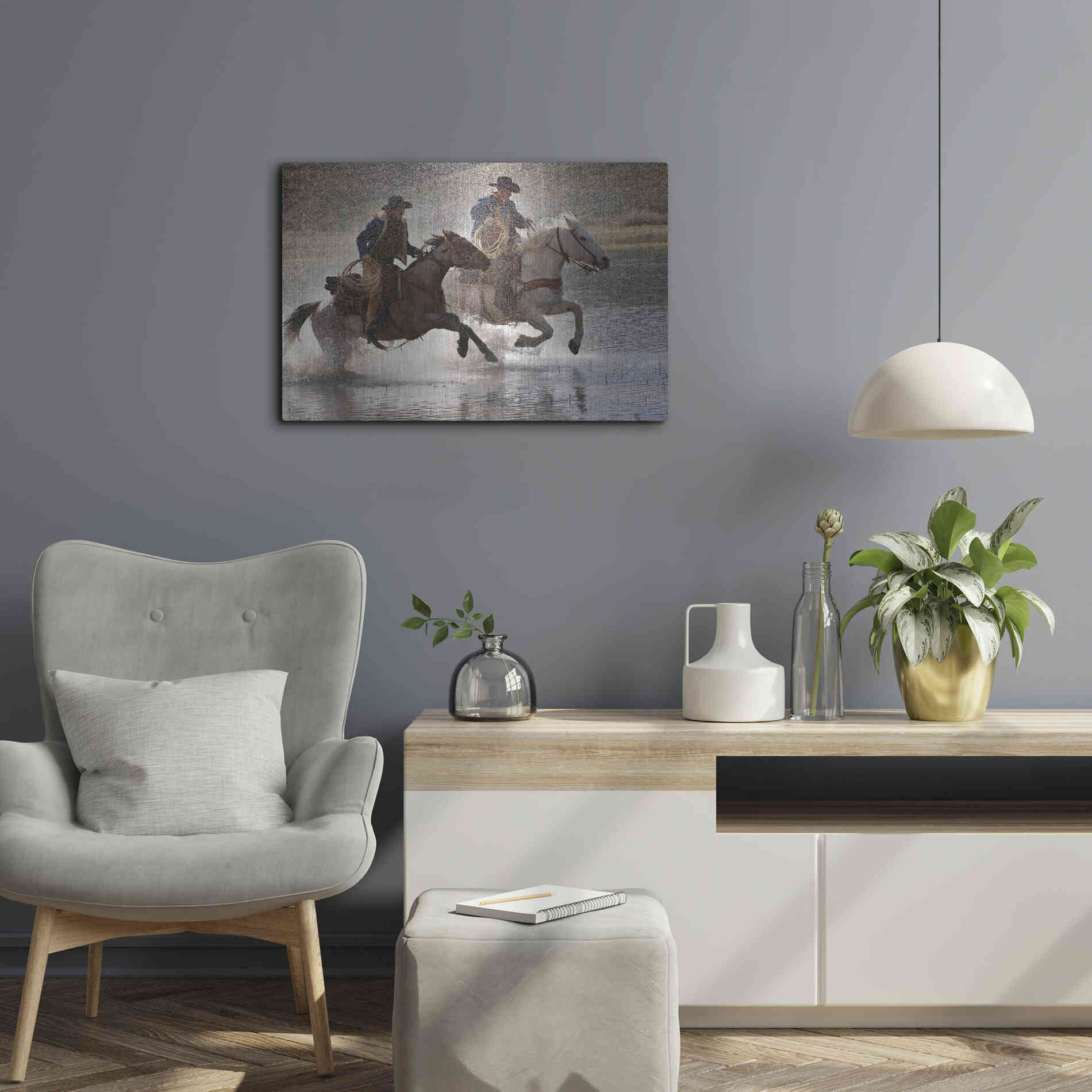 Luxe Metal Art 'Splash Dance' by Lisa Dearing, Metal Wall Art,24x16