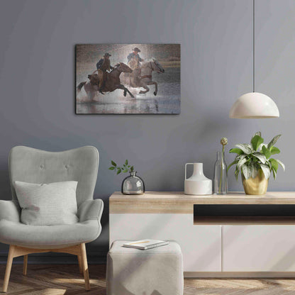Luxe Metal Art 'Splash Dance' by Lisa Dearing, Metal Wall Art,24x16