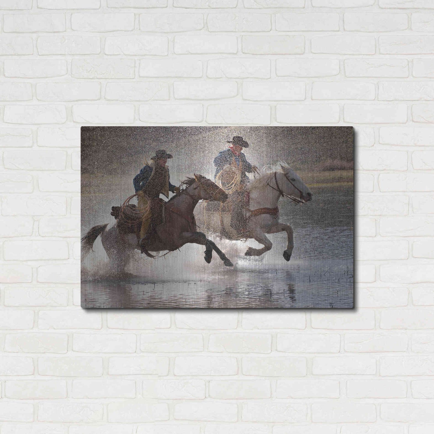 Luxe Metal Art 'Splash Dance' by Lisa Dearing, Metal Wall Art,36x24