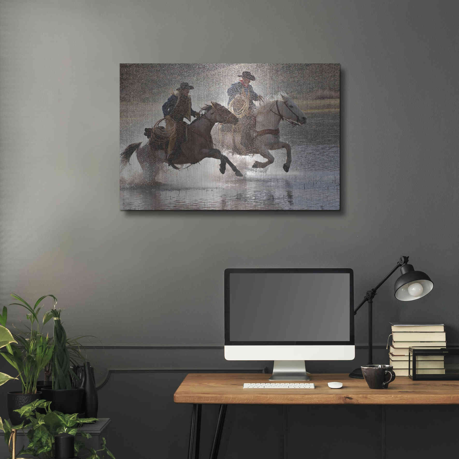 Luxe Metal Art 'Splash Dance' by Lisa Dearing, Metal Wall Art,36x24