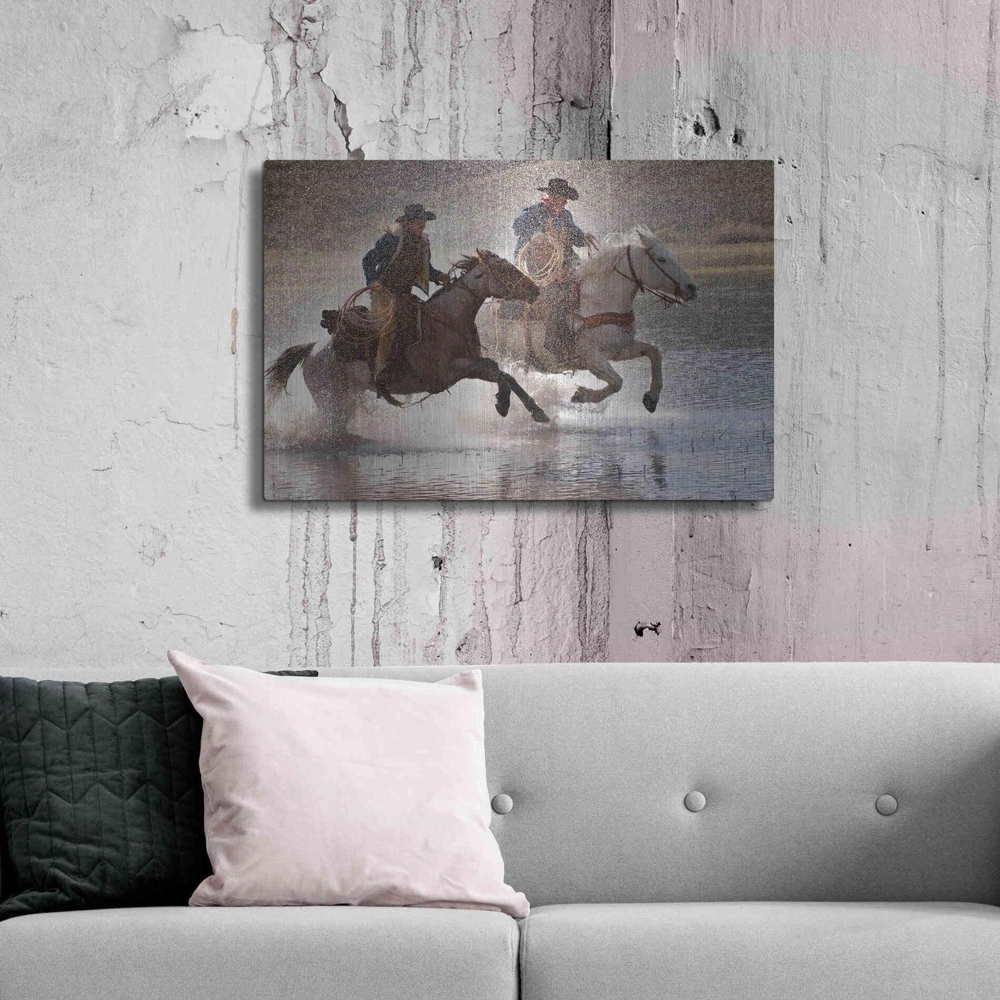 Luxe Metal Art 'Splash Dance' by Lisa Dearing, Metal Wall Art,36x24