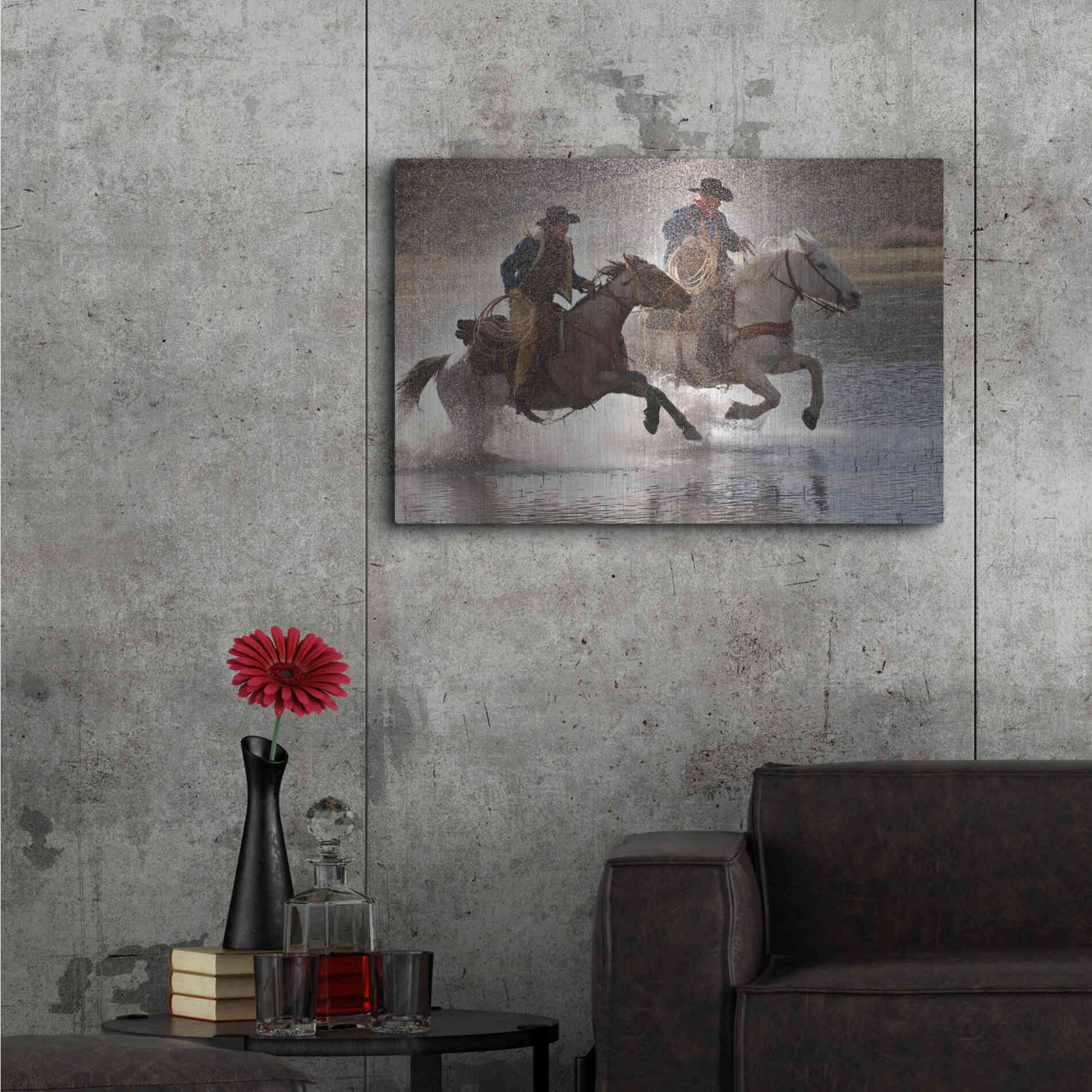 Luxe Metal Art 'Splash Dance' by Lisa Dearing, Metal Wall Art,36x24