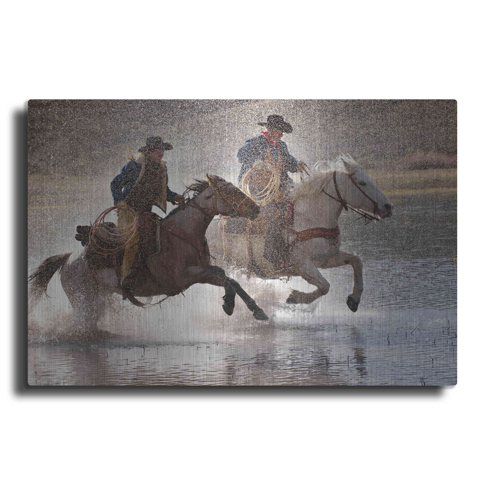 Luxe Metal Art 'Splash Dance' by Lisa Dearing, Metal Wall Art