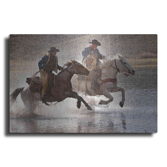 Luxe Metal Art 'Splash Dance' by Lisa Dearing, Metal Wall Art