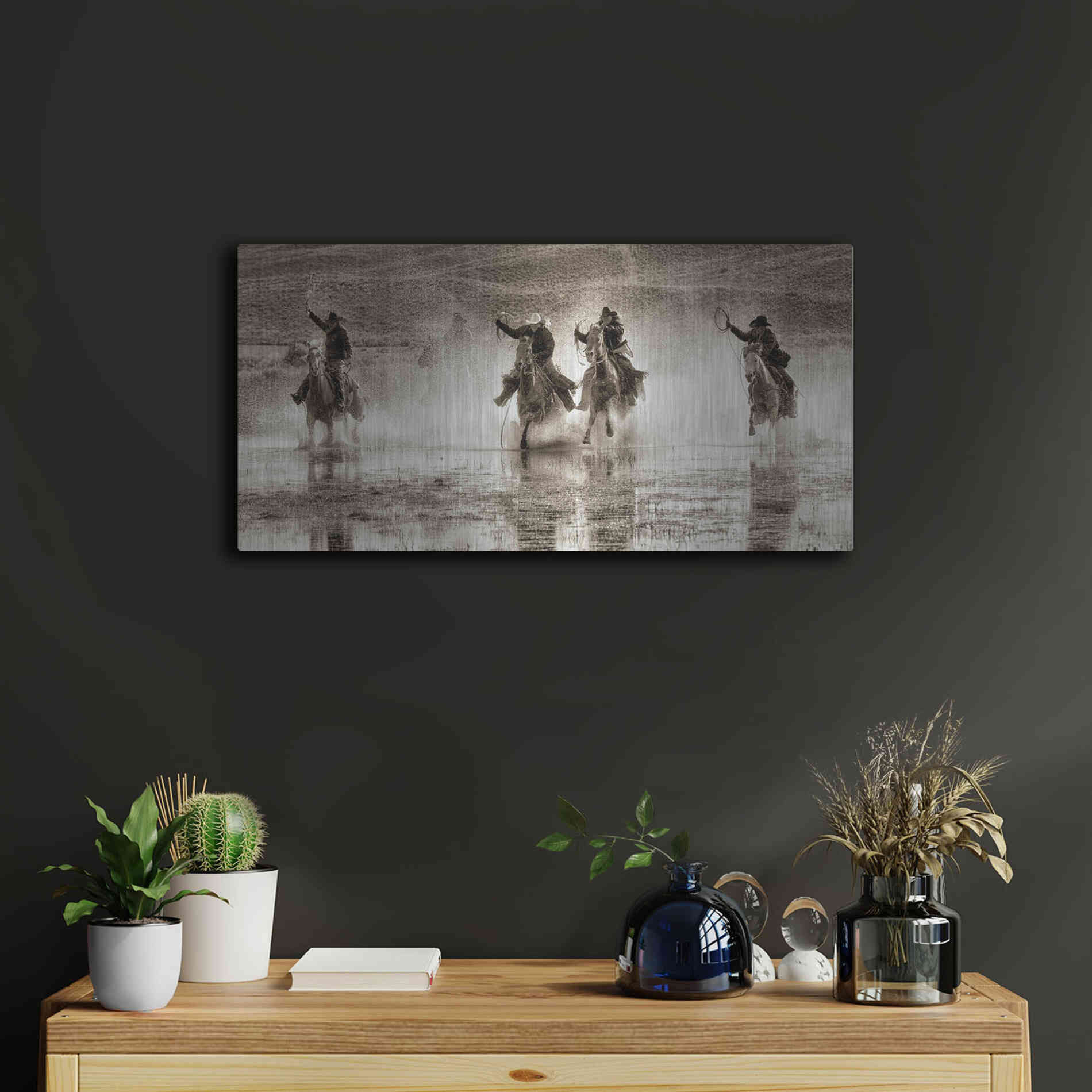 Luxe Metal Art 'Splash Dance II' by Lisa Dearing, Metal Wall Art,24x12