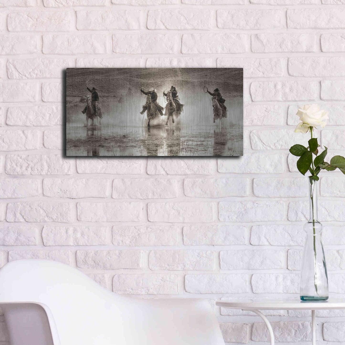Luxe Metal Art 'Splash Dance II' by Lisa Dearing, Metal Wall Art,24x12