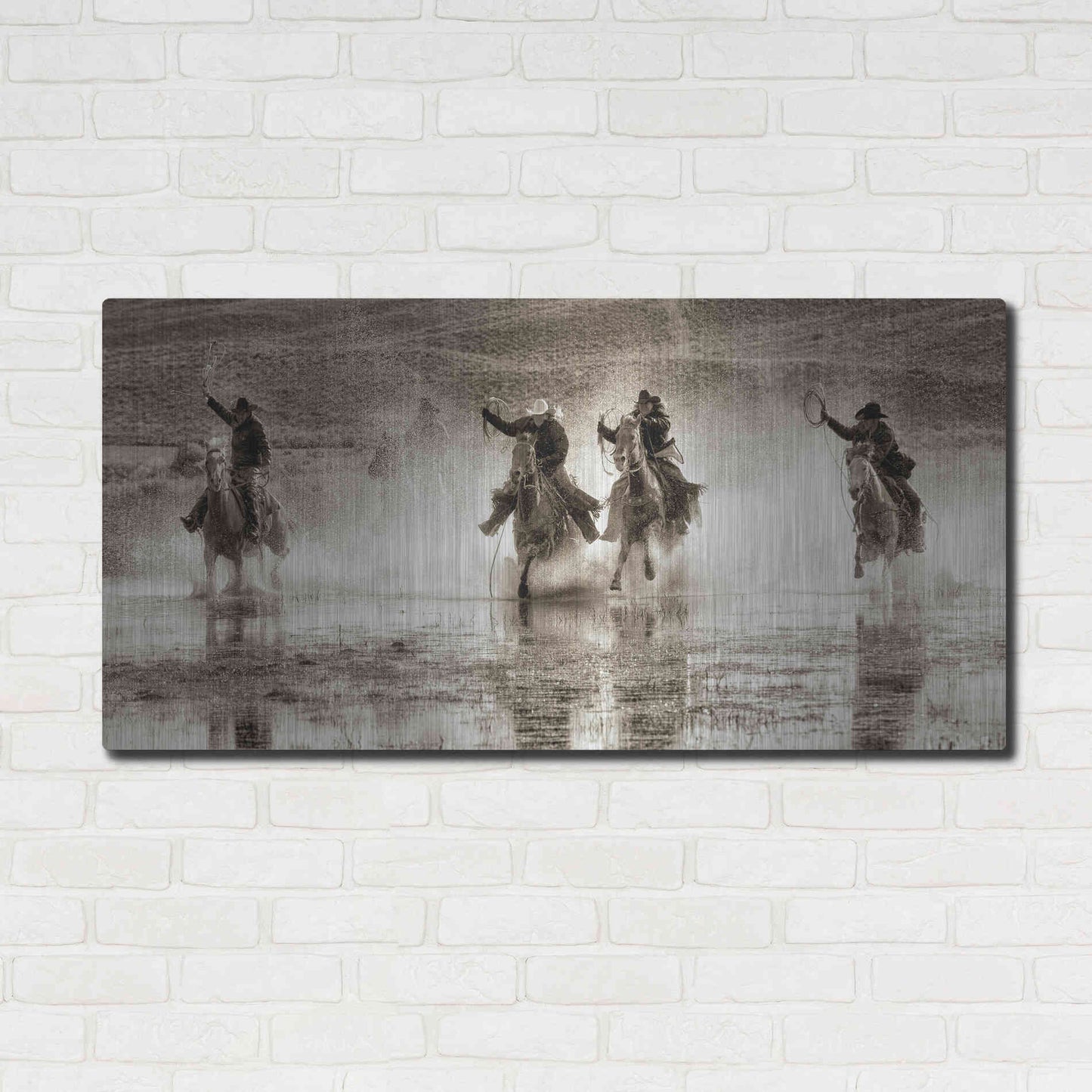 Luxe Metal Art 'Splash Dance II' by Lisa Dearing, Metal Wall Art,48x24
