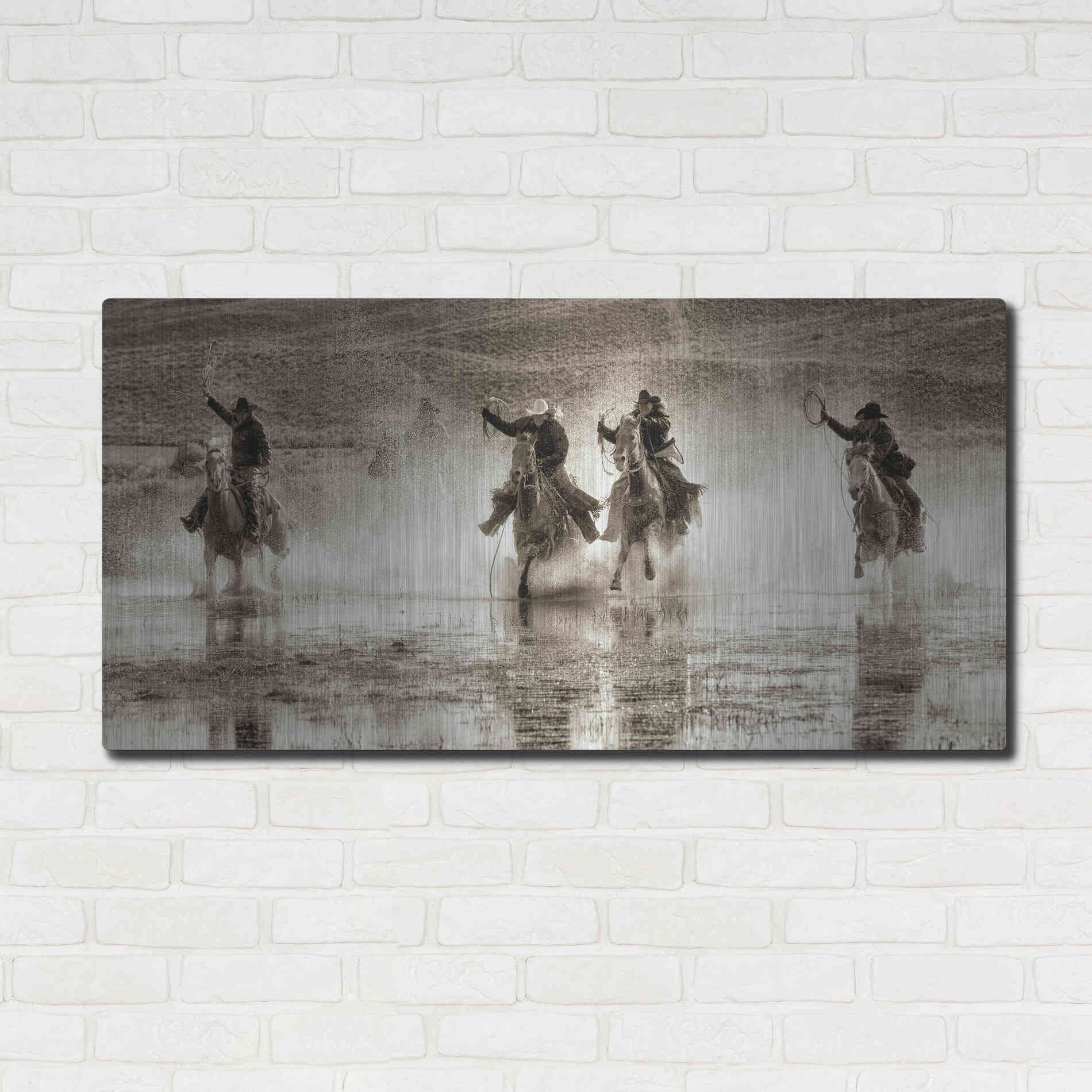 Luxe Metal Art 'Splash Dance II' by Lisa Dearing, Metal Wall Art,48x24