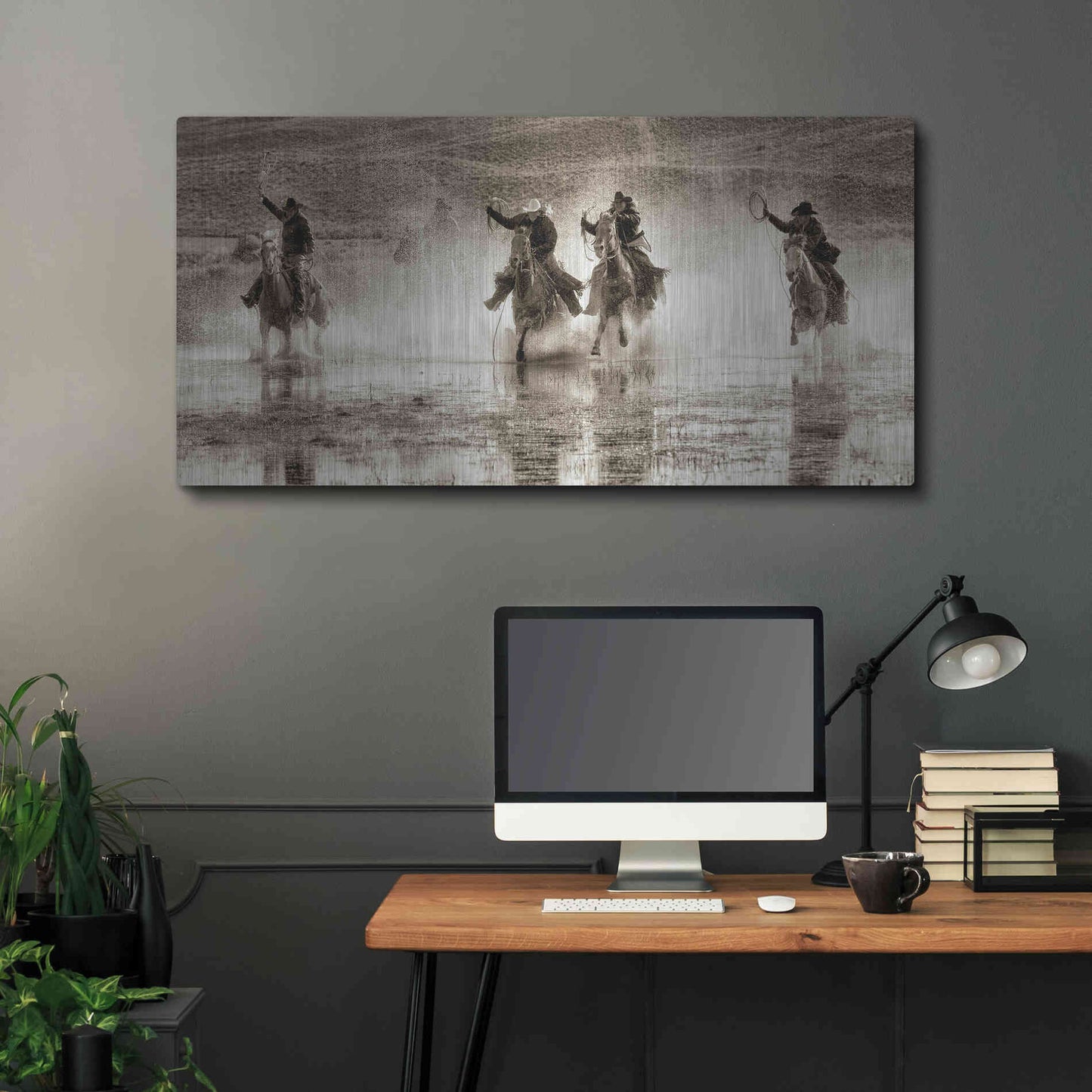 Luxe Metal Art 'Splash Dance II' by Lisa Dearing, Metal Wall Art,48x24