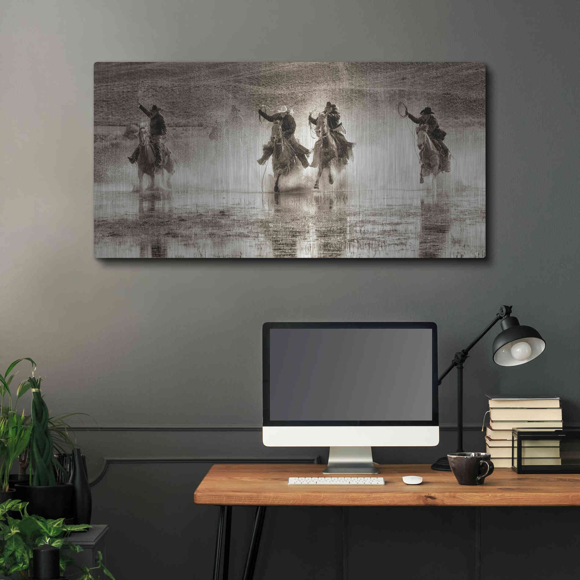 Luxe Metal Art 'Splash Dance II' by Lisa Dearing, Metal Wall Art,48x24