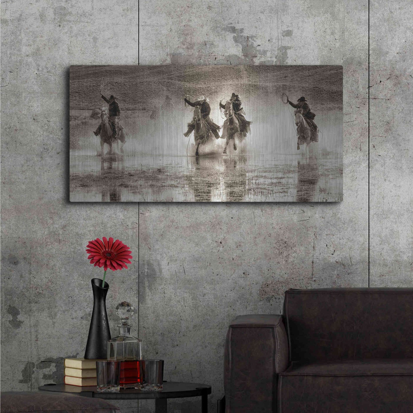 Luxe Metal Art 'Splash Dance II' by Lisa Dearing, Metal Wall Art,48x24