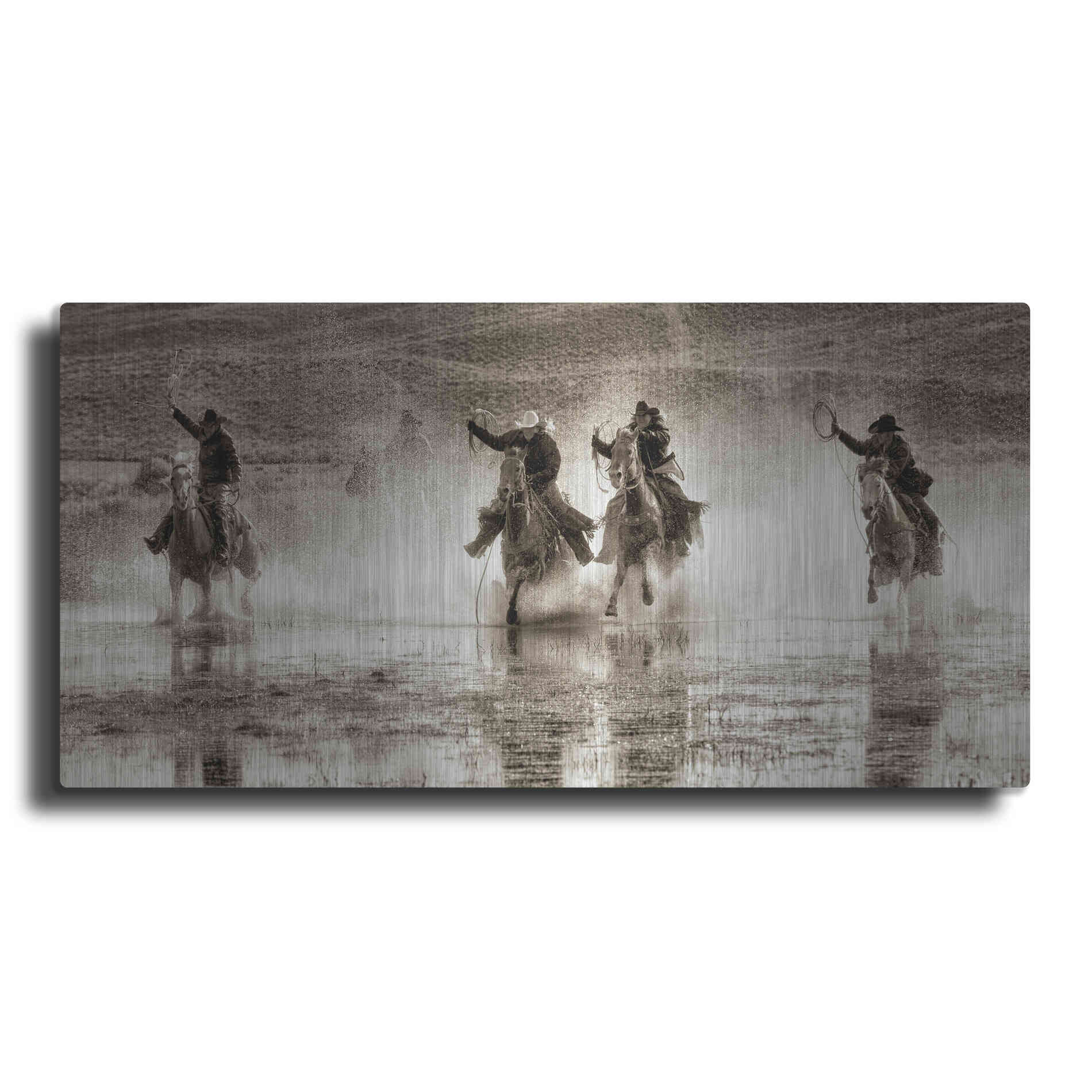 Luxe Metal Art 'Splash Dance II' by Lisa Dearing, Metal Wall Art
