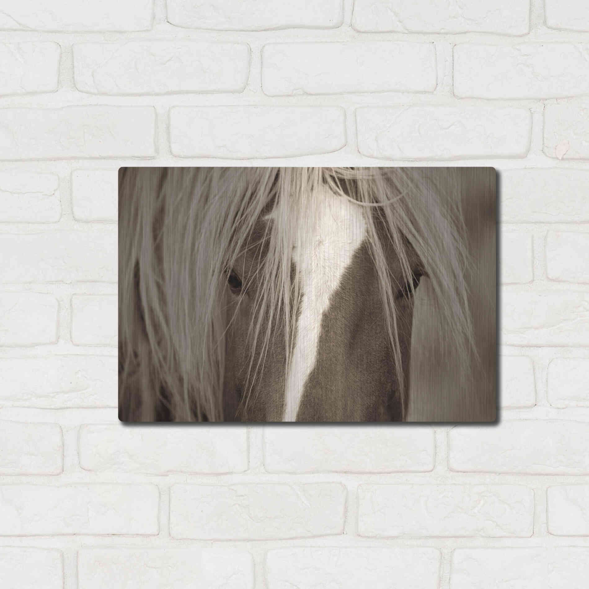 Luxe Metal Art 'The Blonde' by Lisa Dearing, Metal Wall Art,16x12