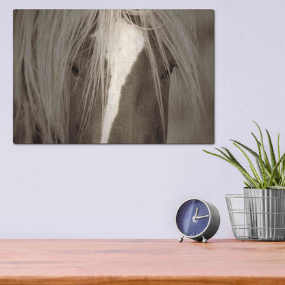 Luxe Metal Art 'The Blonde' by Lisa Dearing, Metal Wall Art,16x12