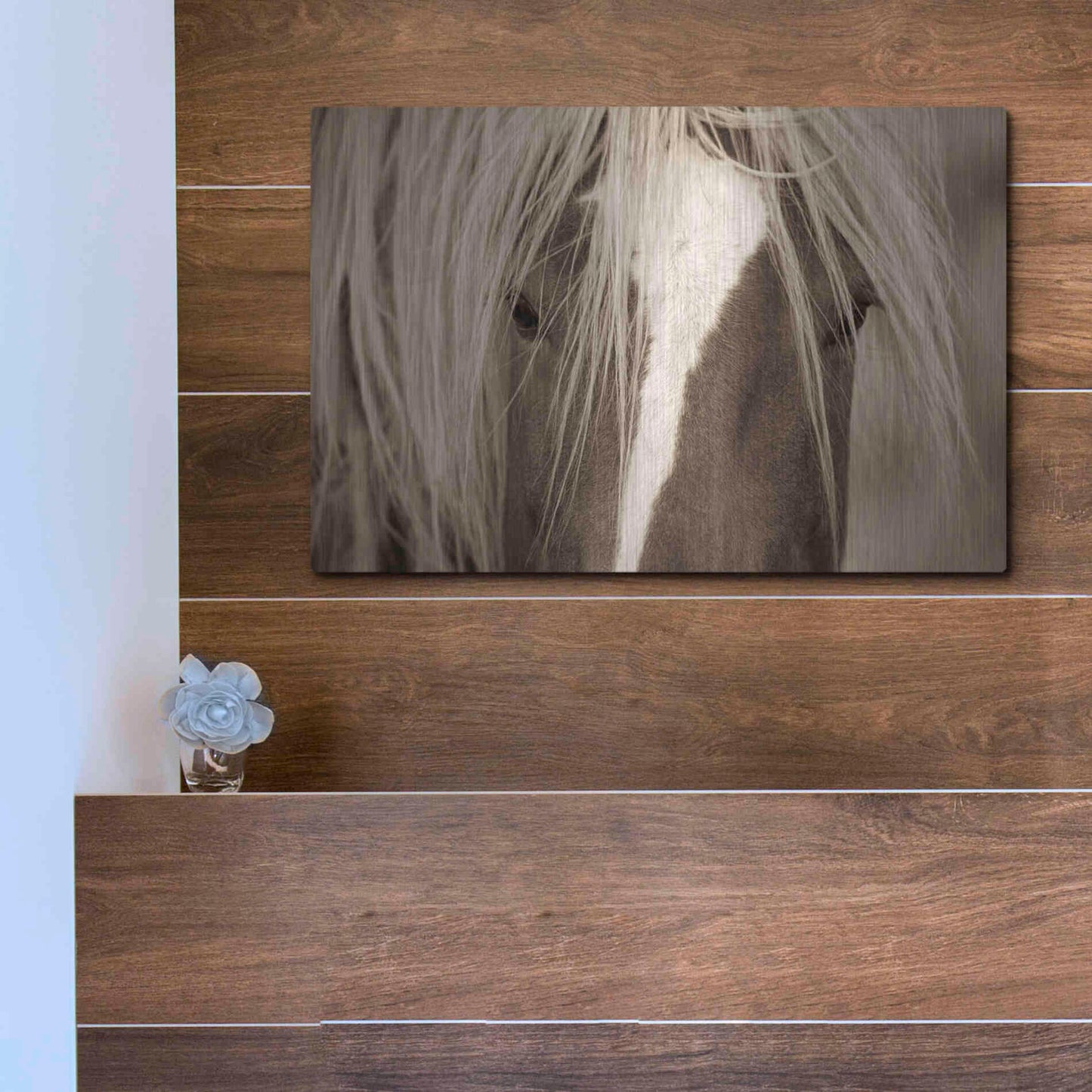 Luxe Metal Art 'The Blonde' by Lisa Dearing, Metal Wall Art,16x12