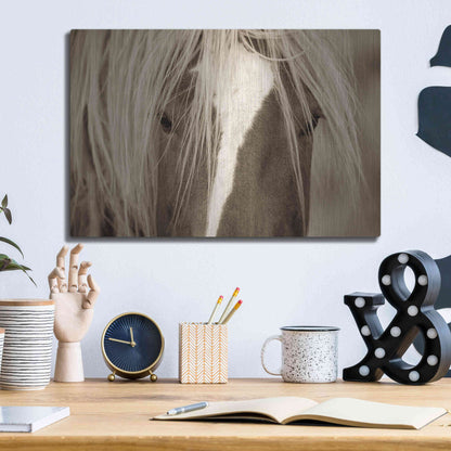 Luxe Metal Art 'The Blonde' by Lisa Dearing, Metal Wall Art,16x12