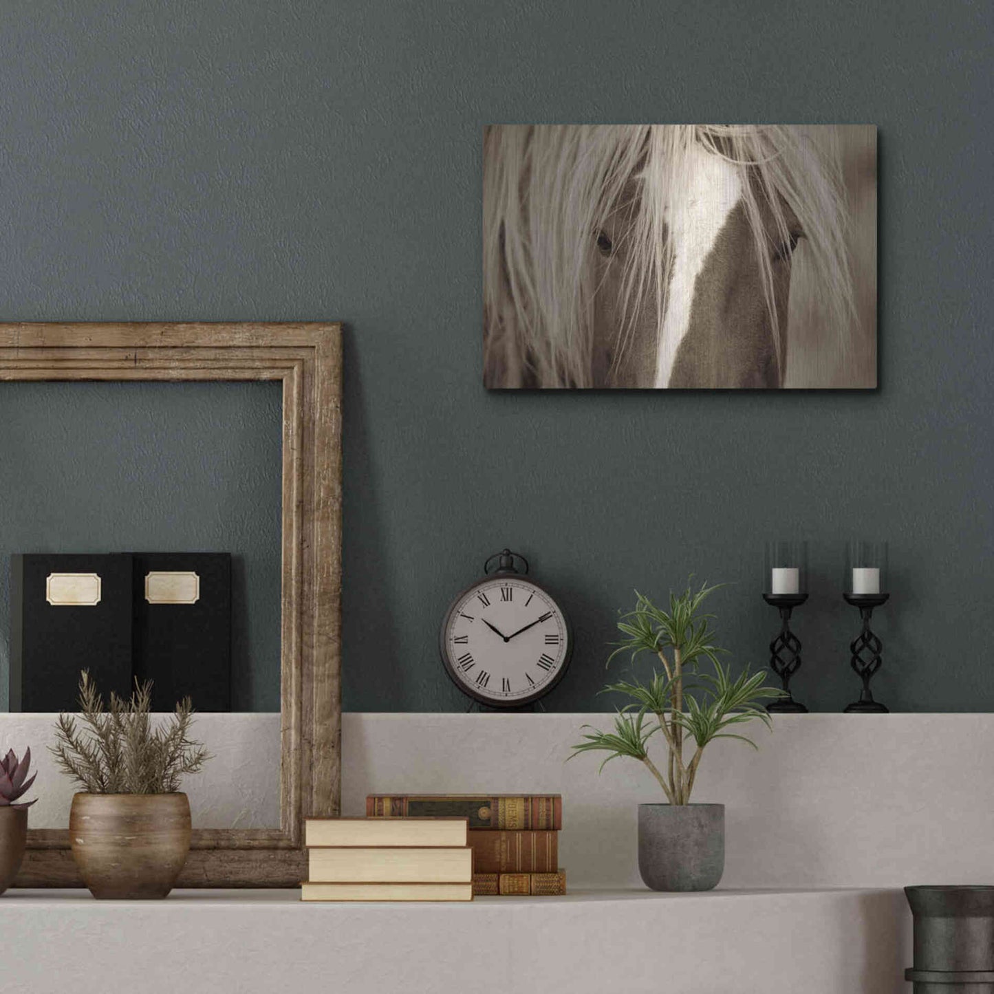 Luxe Metal Art 'The Blonde' by Lisa Dearing, Metal Wall Art,16x12