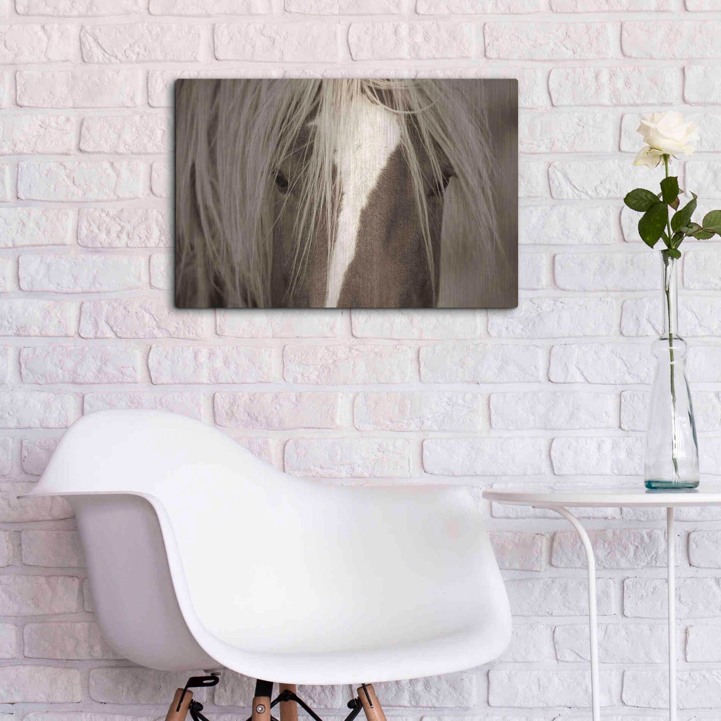 Luxe Metal Art 'The Blonde' by Lisa Dearing, Metal Wall Art,24x16