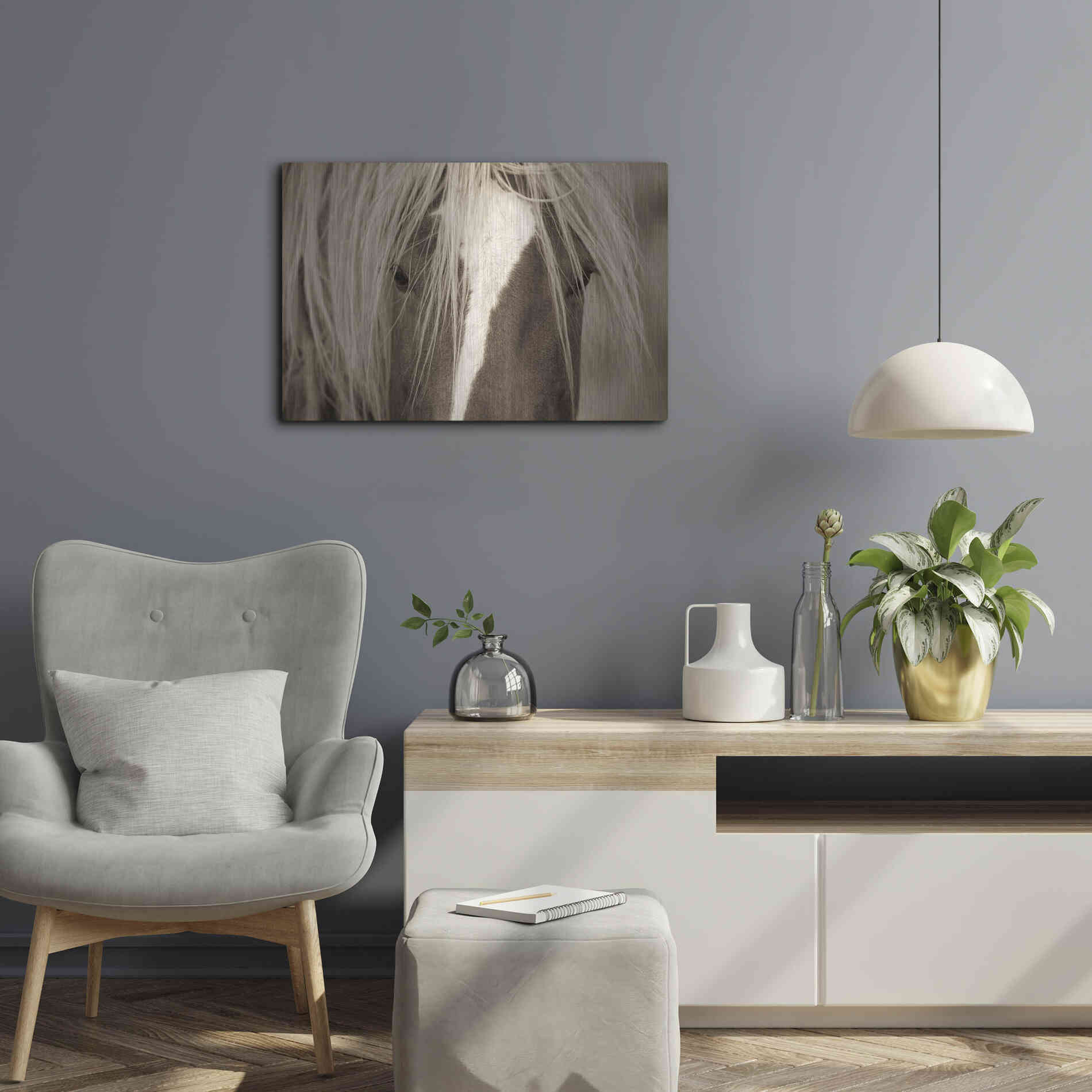 Luxe Metal Art 'The Blonde' by Lisa Dearing, Metal Wall Art,24x16