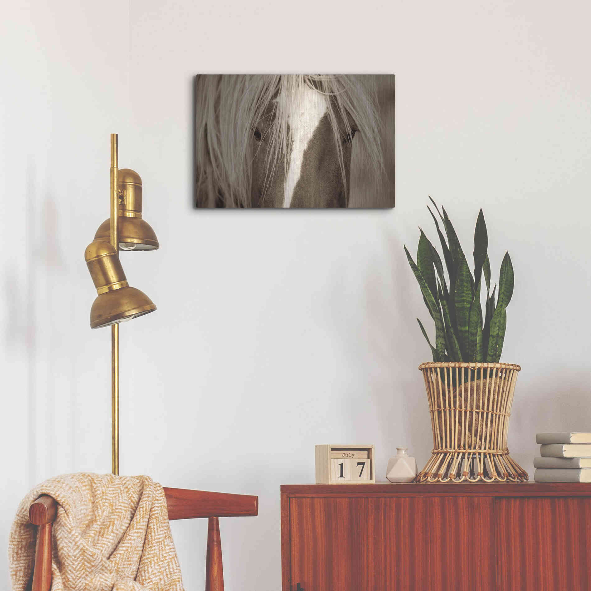 Luxe Metal Art 'The Blonde' by Lisa Dearing, Metal Wall Art,24x16