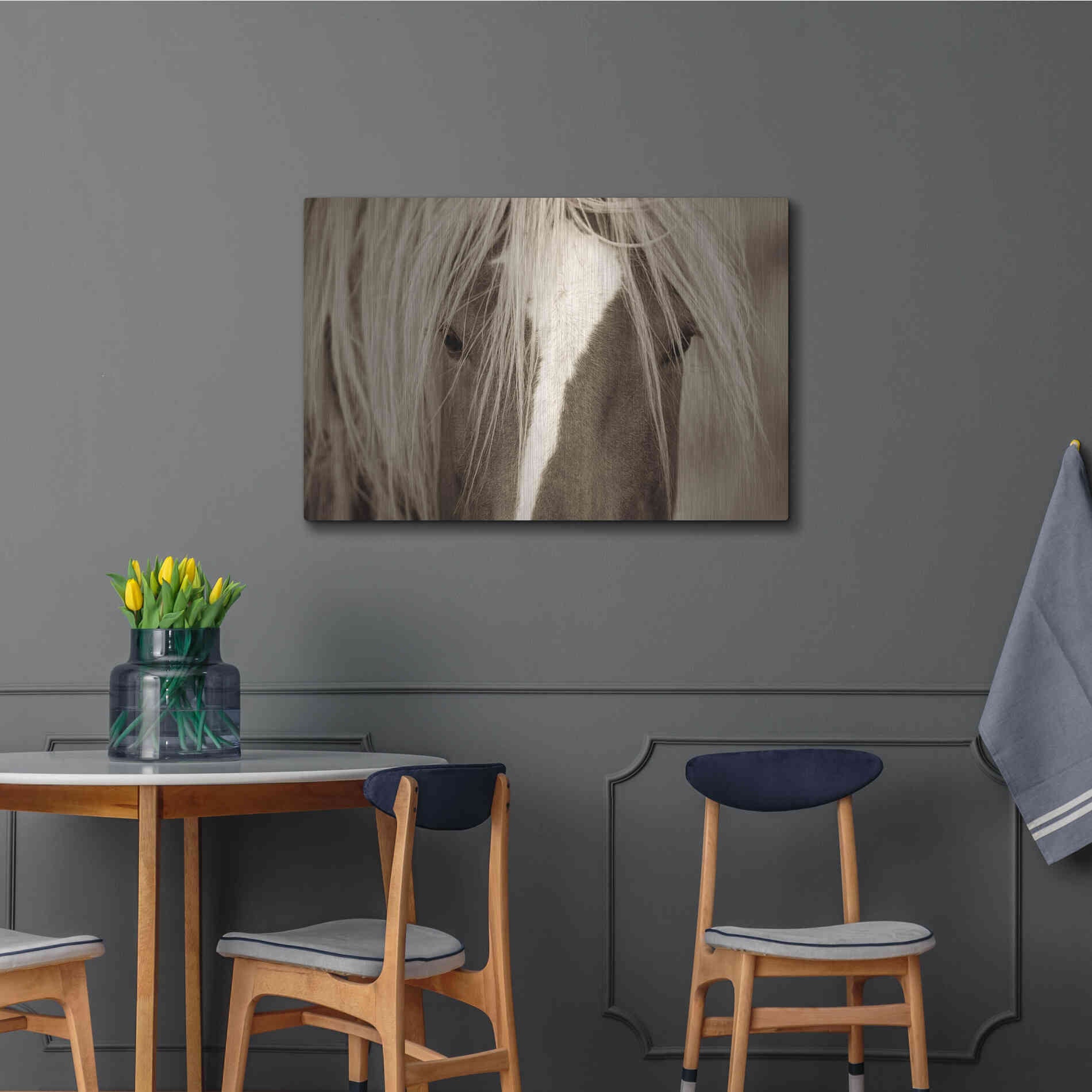 Luxe Metal Art 'The Blonde' by Lisa Dearing, Metal Wall Art,36x24