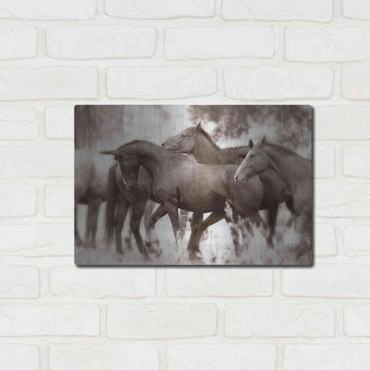 Luxe Metal Art 'The Herd' by Lisa Dearing, Metal Wall Art,16x12