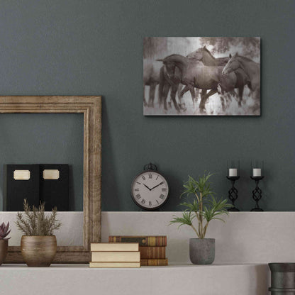 Luxe Metal Art 'The Herd' by Lisa Dearing, Metal Wall Art,16x12