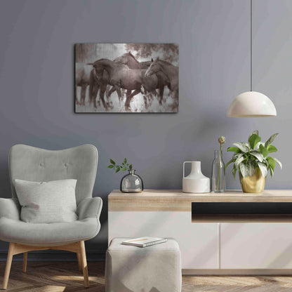 Luxe Metal Art 'The Herd' by Lisa Dearing, Metal Wall Art,24x16