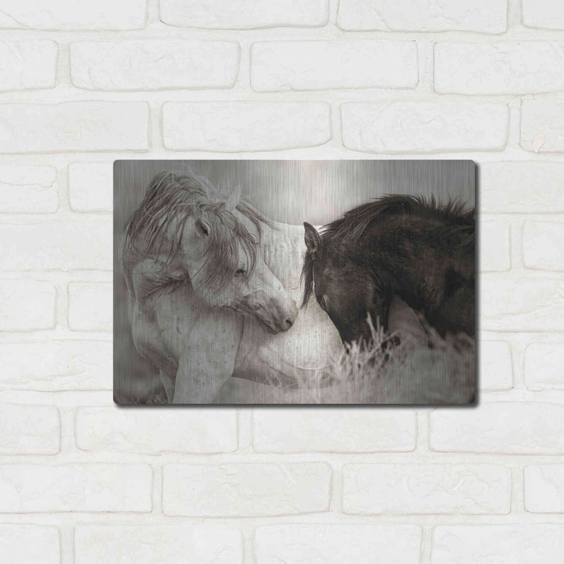 Luxe Metal Art 'The Long Goodbye' by Lisa Dearing, Metal Wall Art,16x12